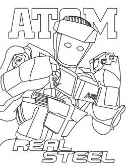 Real Steel Atom Coloring Pages Real Steel Robots 250x330 Real Steel Atom Coloring Pages Real Steel Robots