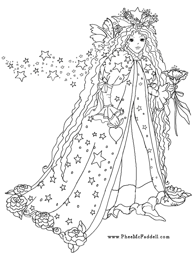 670x900 Realistic Angel Coloring Pages And Elfs, And She Includes