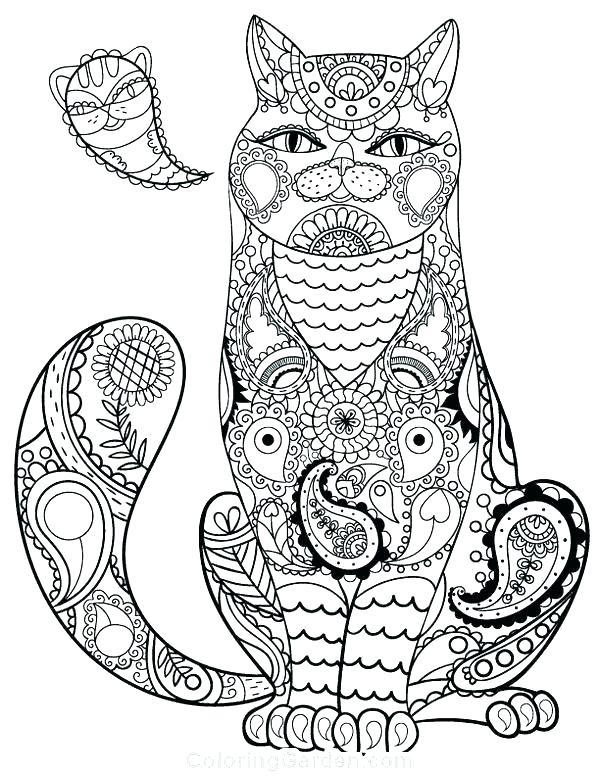 Realistic Cat Coloring Pages at GetColorings.com | Free printable