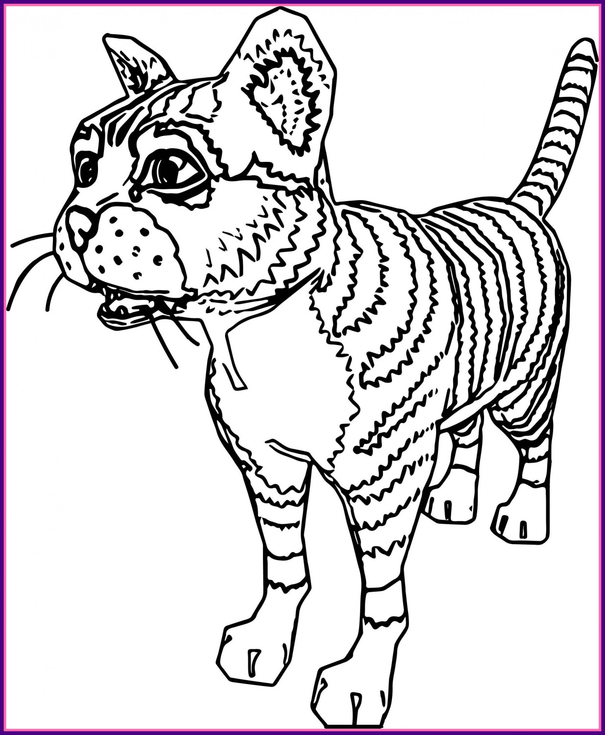 Printable Realistic Cat Coloring Pages