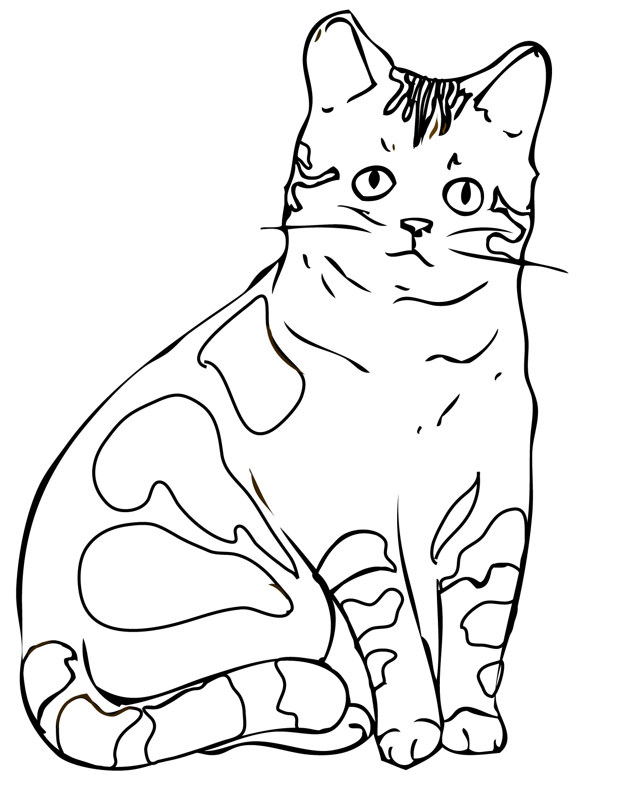 1275x1650 Printable Cats Fly Fish Coloring Page