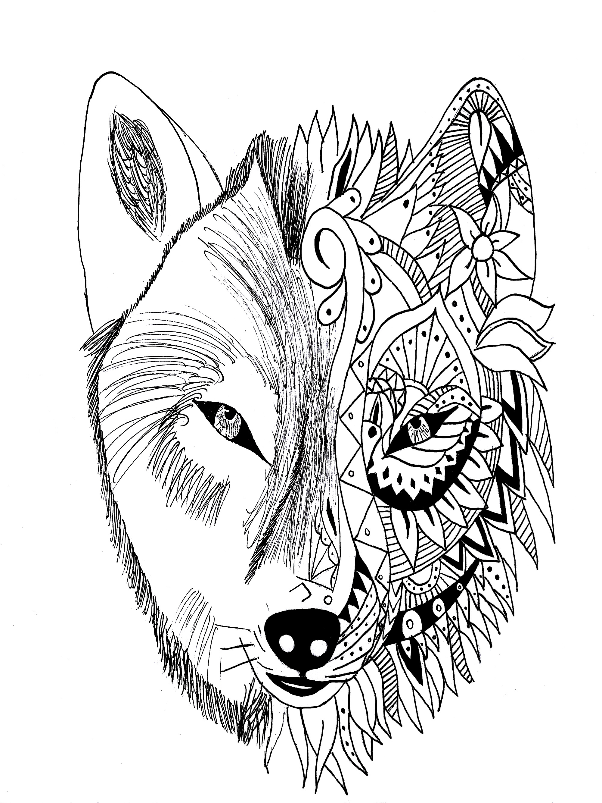 2000x2665 Wealth Adult Coloring Pages Of Wolves Print Realistic Wolf Free