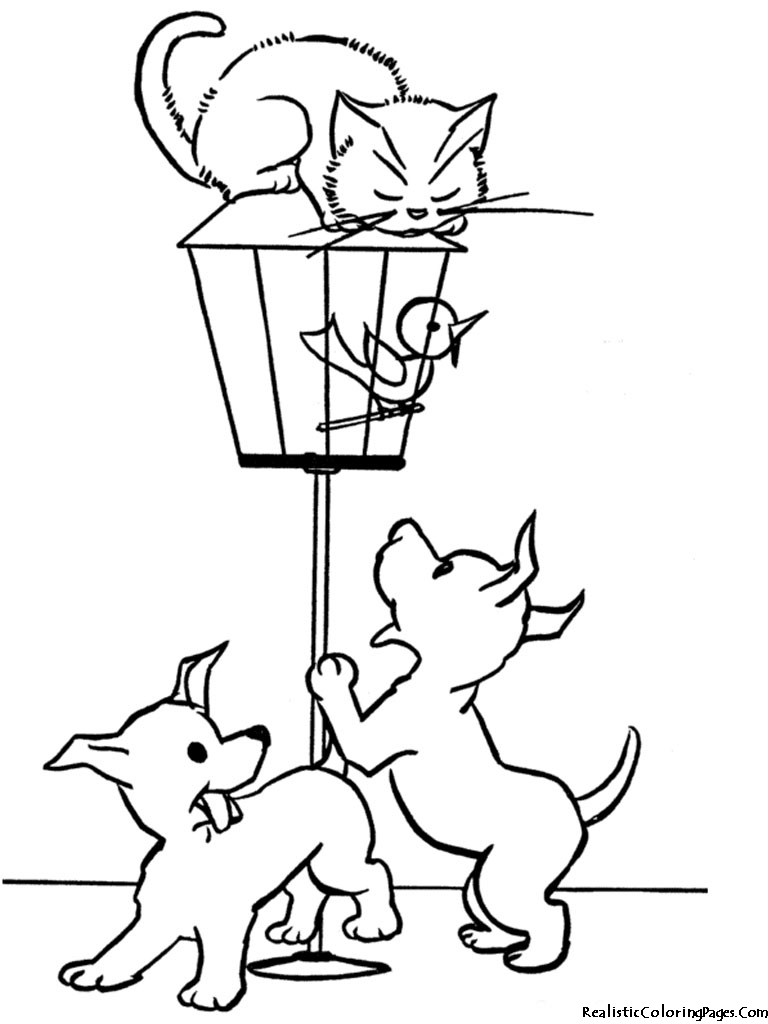768x1024 Printable Coloring Pictures Of Dogs And Cats Animals Cartoons Cat