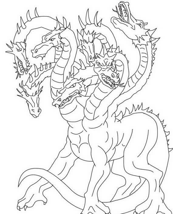 Realistic Dragon Coloring Pages 570x706 Realistic Dragon Coloring Pages