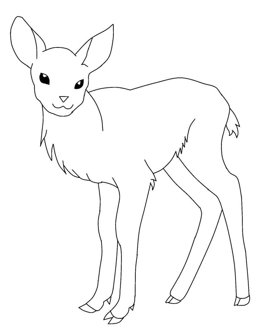 Baby Deer Coloring Pages Page 900x1123 Baby Deer Coloring Pages Page