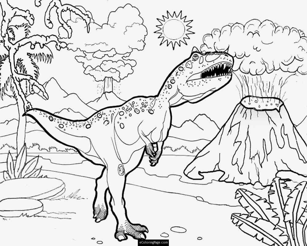 1000x800 Realistic Dinosaur Coloring Pages Coloring Pages In Museum