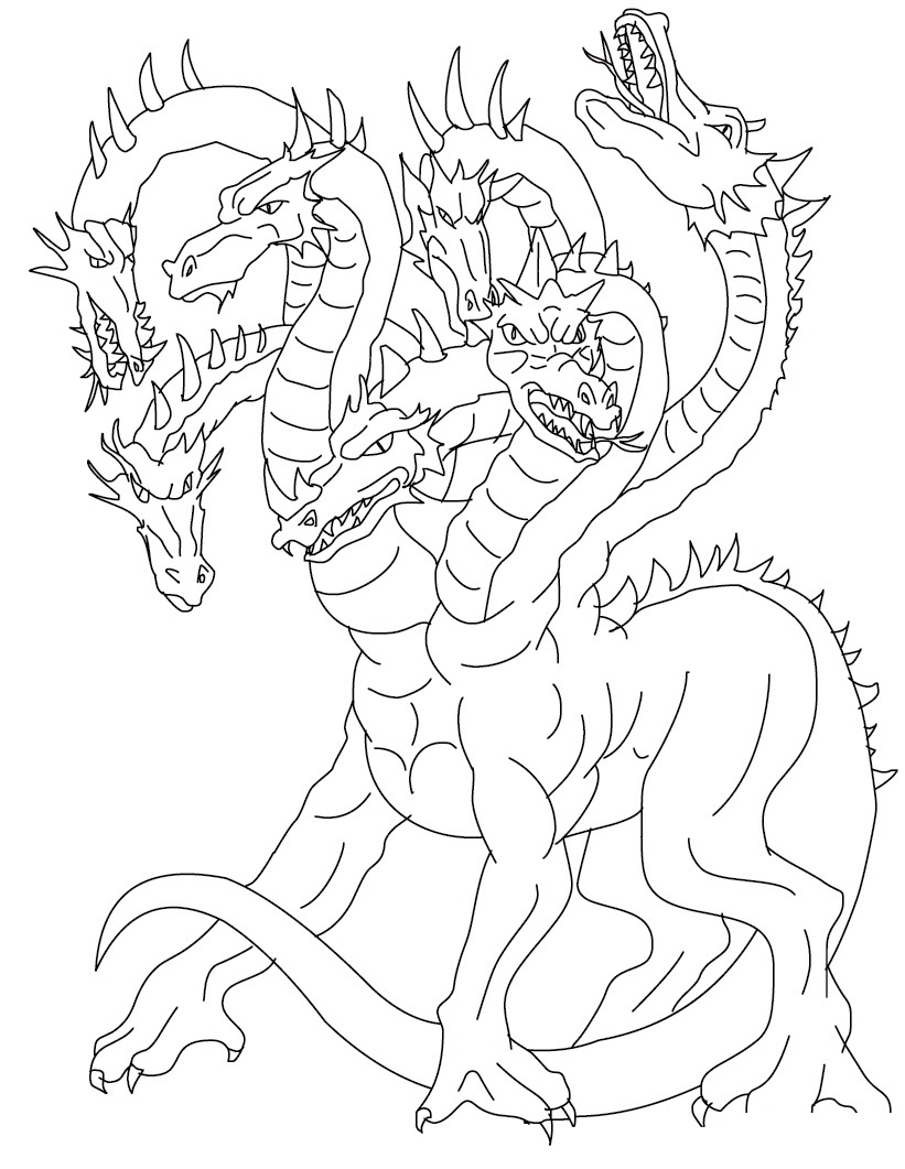 Realistic Dragon Coloring Pages
