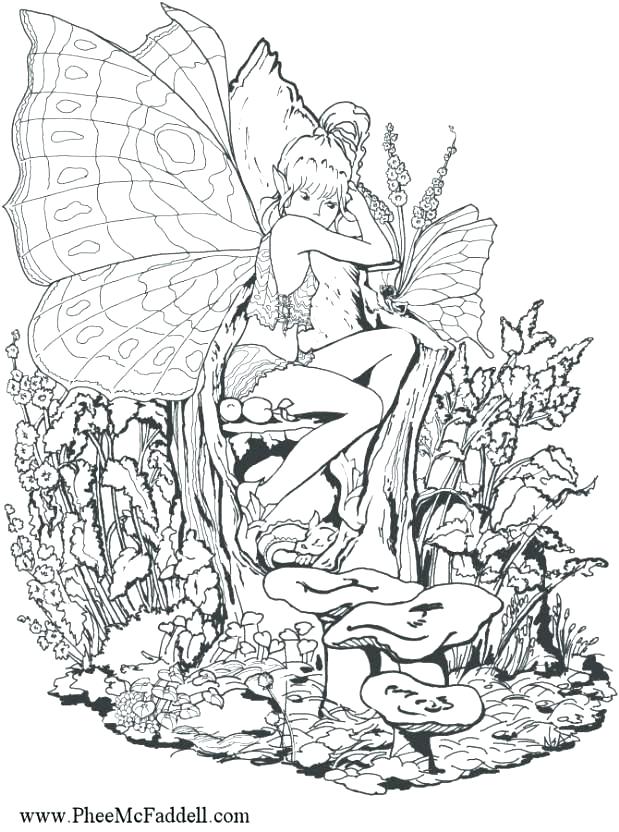 619x832 Faerie Coloring Pages Fairy Sleeping On A Flower Fairy On The Moon