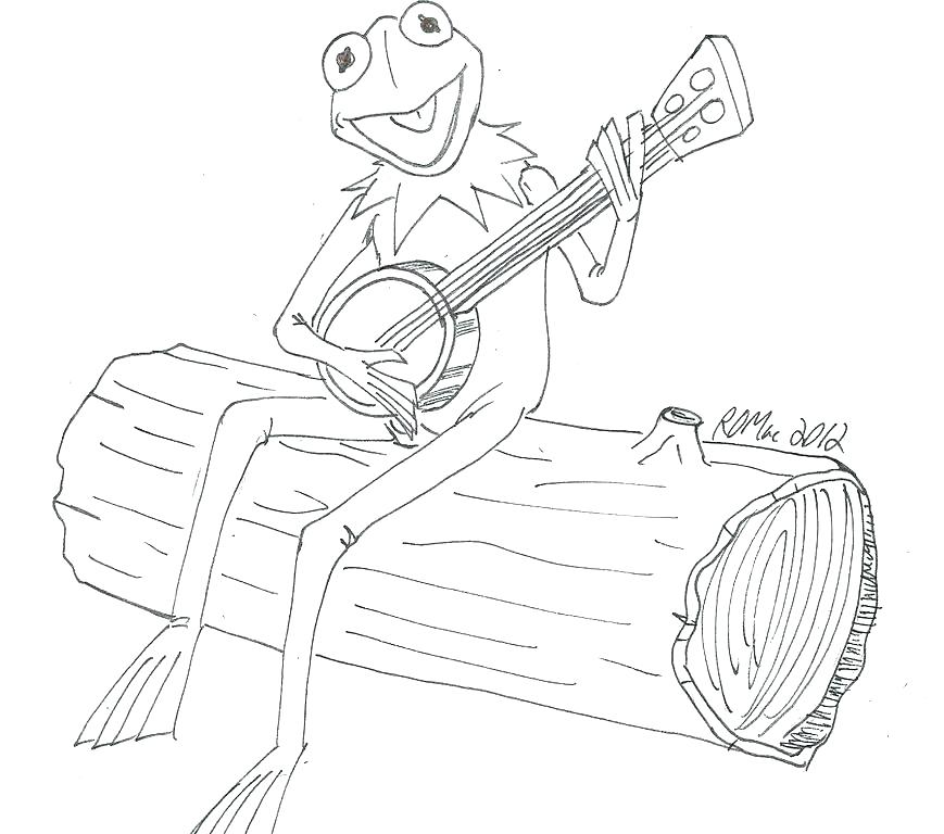Kermit Coloring Page 869x768 Kermit Coloring Page