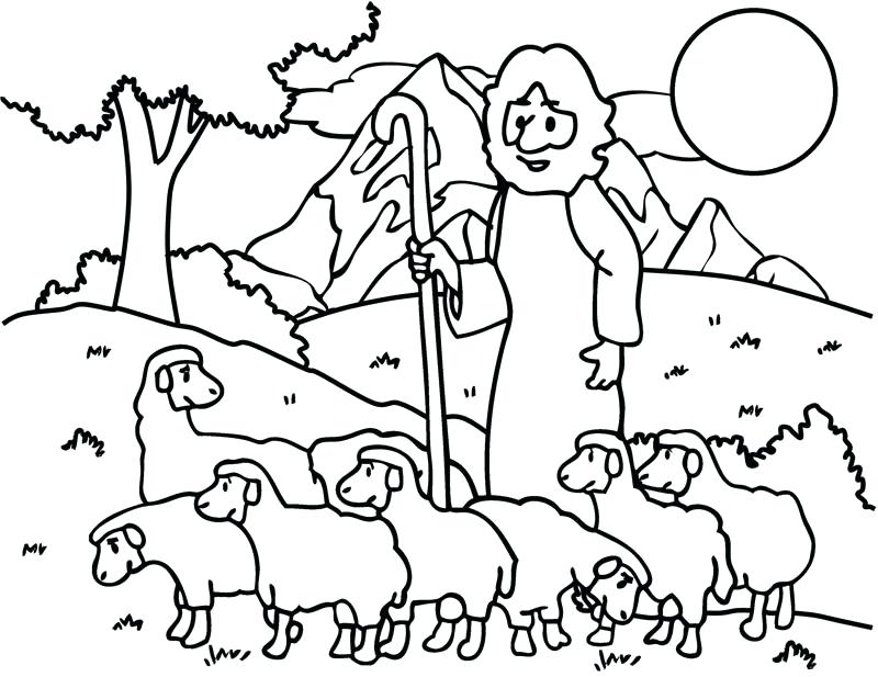 800x617 German Shepherd Coloring Pages Sheep And Shepherd Coloring Page