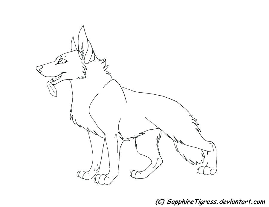 900x695 German Shepherd Coloring Pages