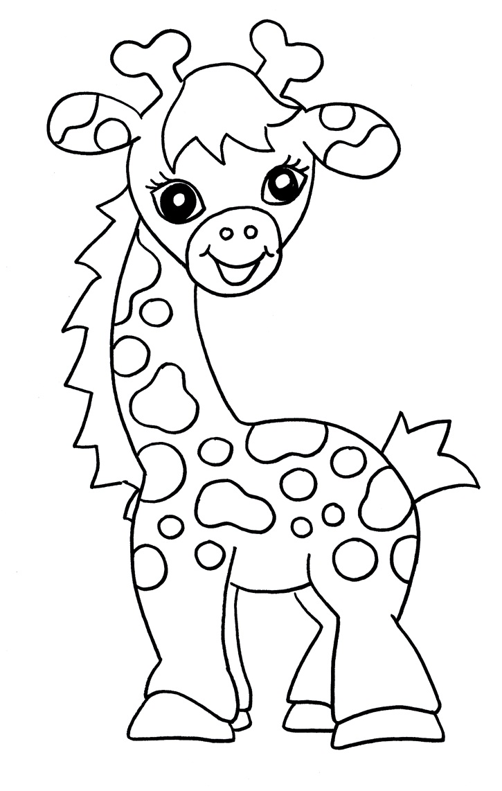 Cute Giraffe Coloring Pages 725x1142 Cute Giraffe Coloring Pages