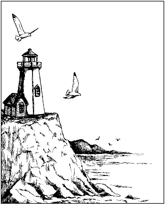 Realistic Lighthouse Coloring Pages