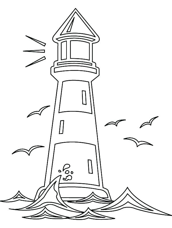 600x795 Lighthouse Coloring Pages Lighthouse Coloring Pages Elegant