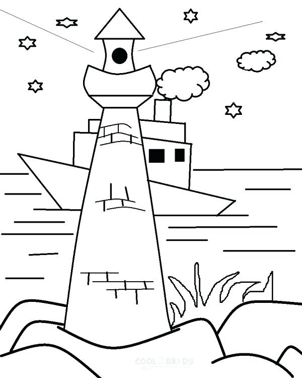600x750 Lighthouse Coloring Pages Traffic Light Coloring Page Coloring