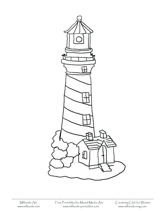 564x730 Lighthouse Coloring Pages