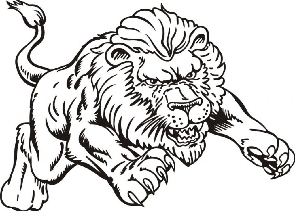 1024x734 Realistic Lion Coloring Pages 24 Realistic Lion Coloring Pages