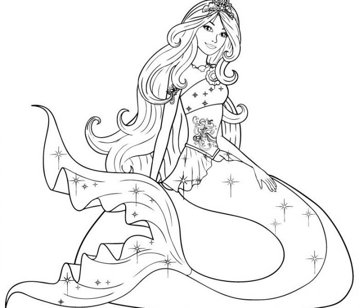 700x600 Realistic Mermaid Coloring Pages Colorings' World