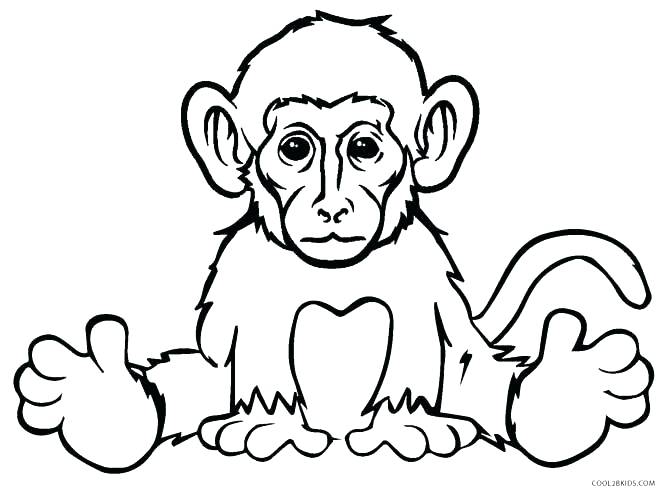 Baby Monkey Coloring Pages Monkey Coloring Pages Printable 670x494 Baby Monkey Coloring Pages Monkey Coloring Pages Printable