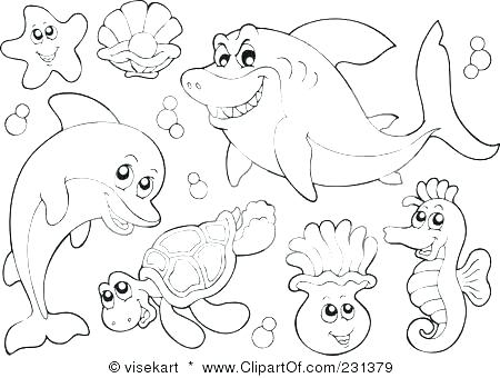 450x340 Ocean Life Coloring Pages Sea Life Coloring Pages Fancy Sea Life