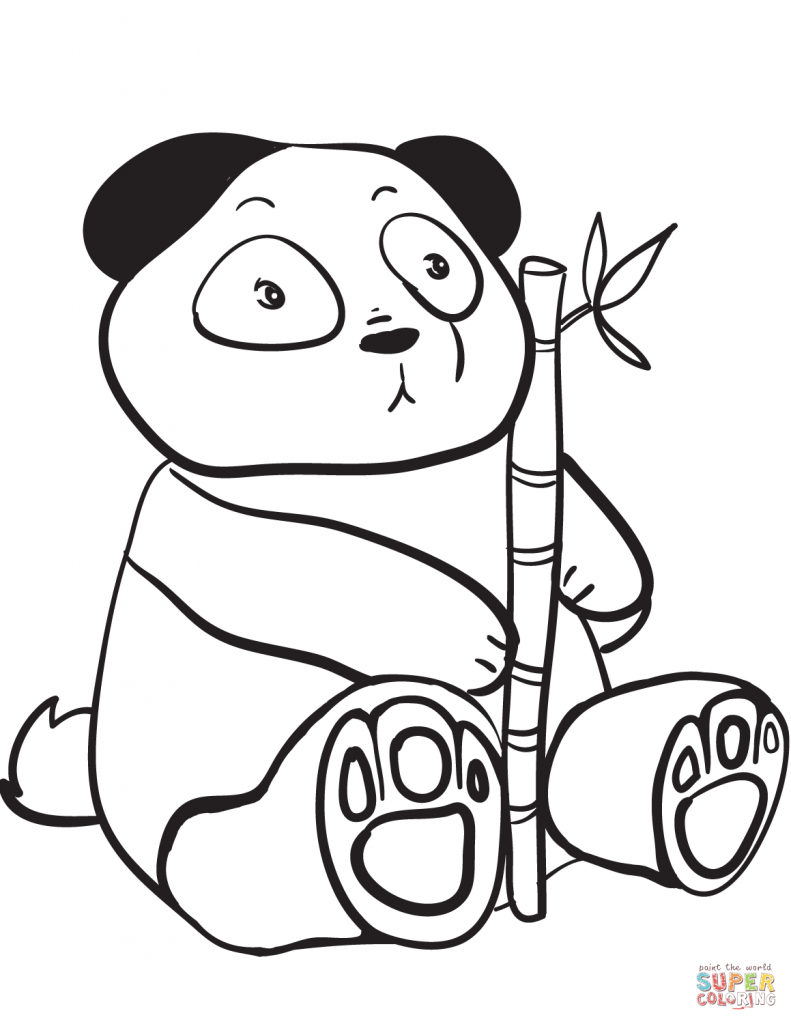 791x1024 Panda Coloring Pages Kiopad Cute Page Free Printable Animals Baby