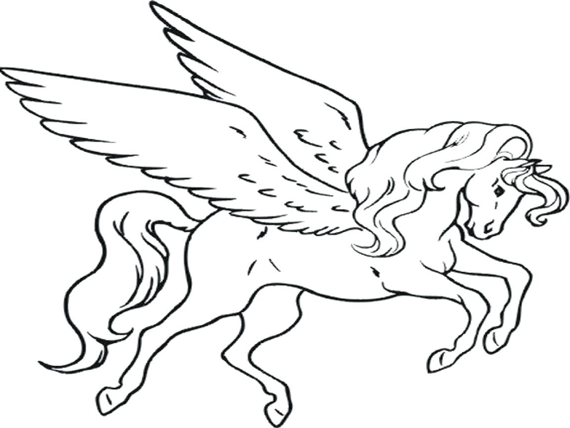 1152x864 Realistic Pegasus Coloring Pages Unicorn Fairy Tales Printable Art