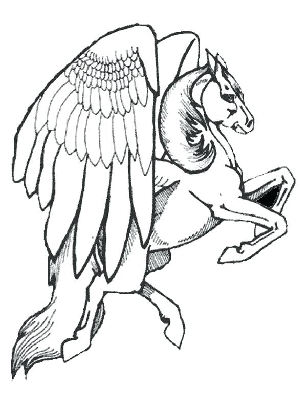 600x799 Pegasus Coloring Page