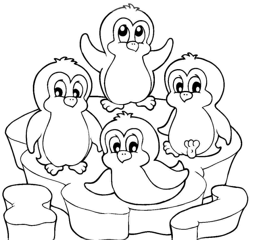 Cute Penguins Coloring Pages Printable Coloring For Kids 2018 1054x1000 Cute Penguins Coloring Pages Printable Coloring For Kids 2018