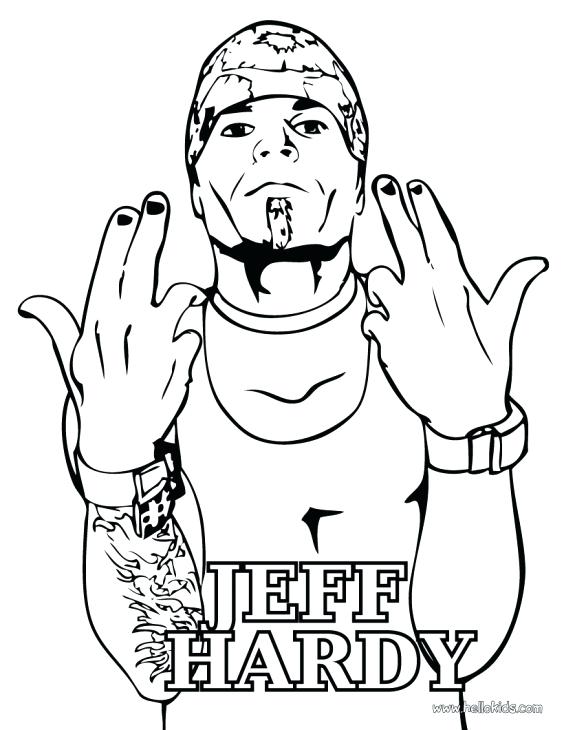 564x730 Realistic Jeff Hardy Sketch Printable To Color Famous People