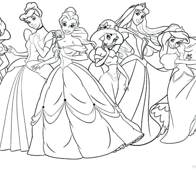 Realistic Princess Coloring Pages at GetColorings.com | Free printable ...
