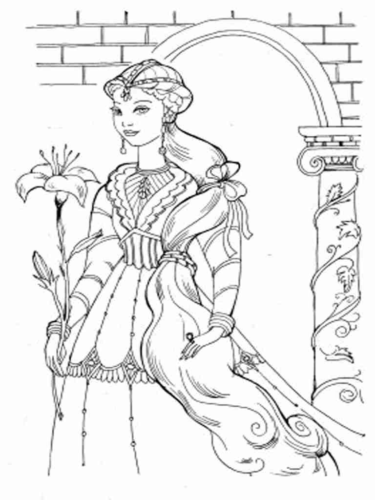 Realistic Princess Coloring Pages at GetColorings.com | Free printable ...