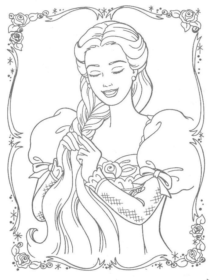 Realistic Princess Coloring Pages at GetColorings.com | Free printable ...