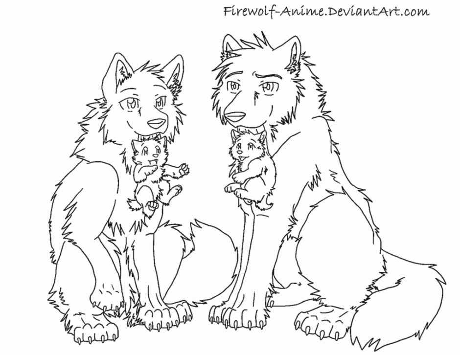 940x726 Wolf With Pup Coloring Pages Many Interesting Cliparts Realistic