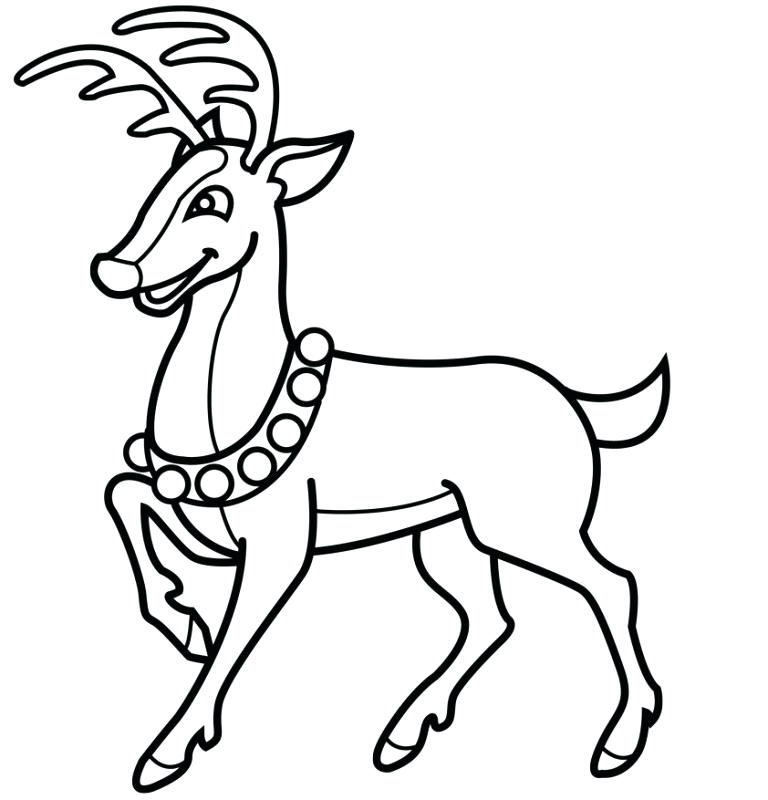 768x800 Christmas Reindeer Coloring Pages Reindeer Coloring Pages