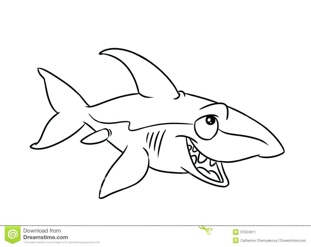 1024x812 Coloring Pages ~ Shark Coloring Page Fish Illustration Pages Tale