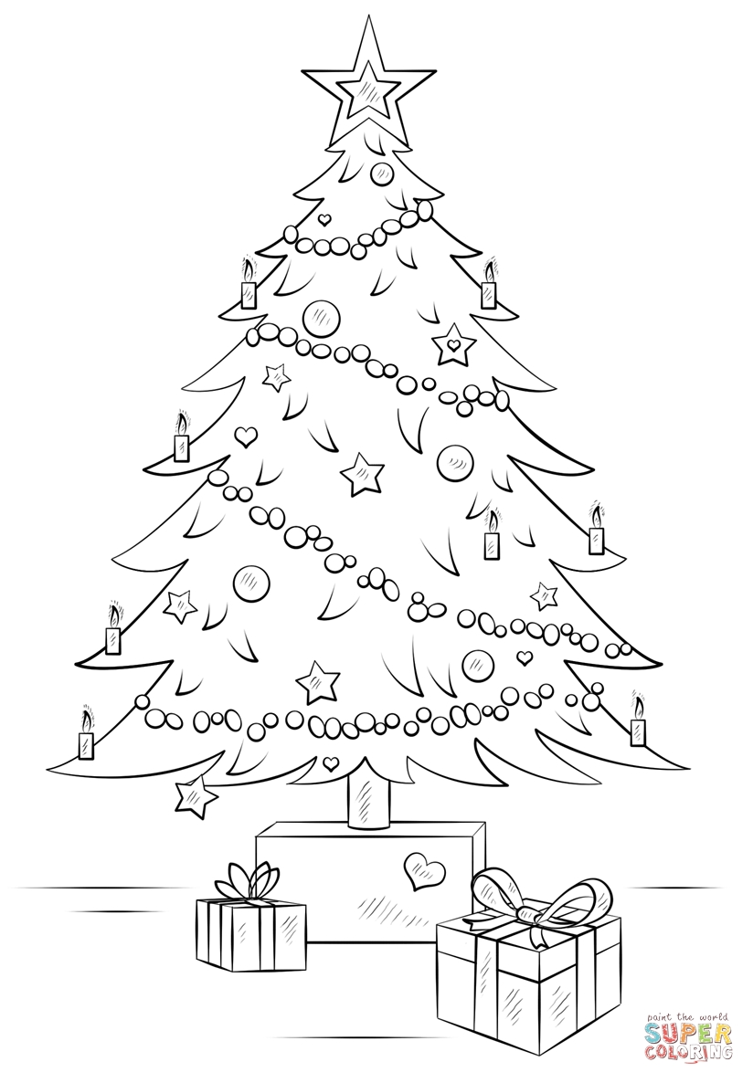 Realistic Christmas Tree Coloring Pages Printable Coloring 824x1186 Realistic Christmas Tree Coloring Pages Printable Coloring