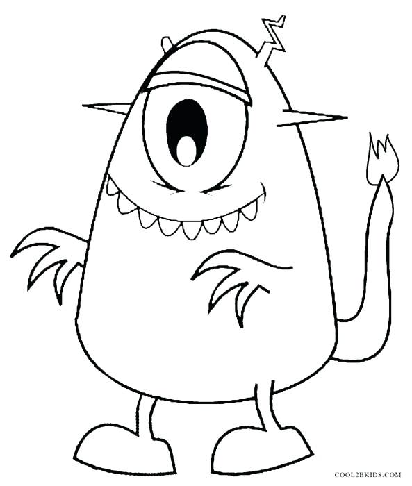 593x700 Monster Coloring Pages Printable Funny Coloring Pages For Kids