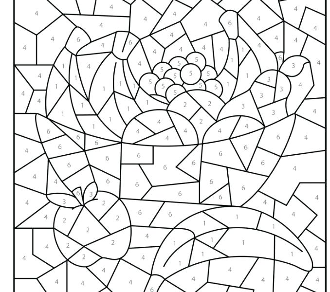 678x600 Coloring Pages Of Numbers Color By Number Coloring Pages Number
