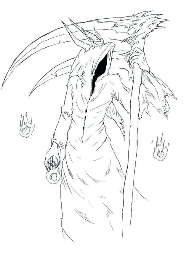 638x875 Grim Reaper Coloring Pages The Grim Reaper Tattoo By Grim Reaper