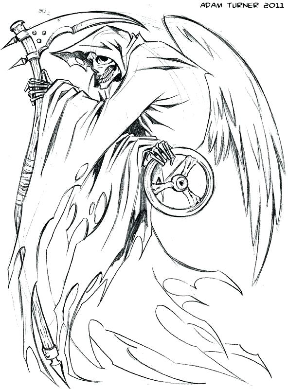 592x800 Grim Reaper Coloring Pictures Grim Reaper Coloring Pages Grim