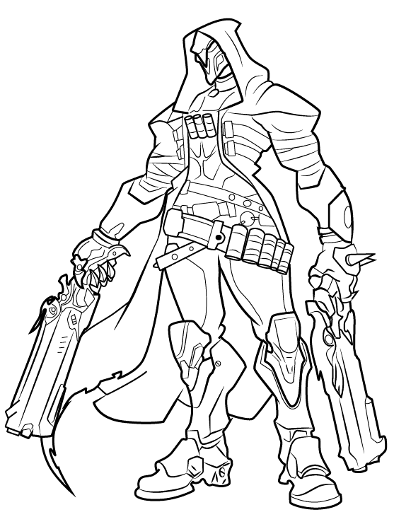 557x748 Reaper From Overwatch Colouring Pages