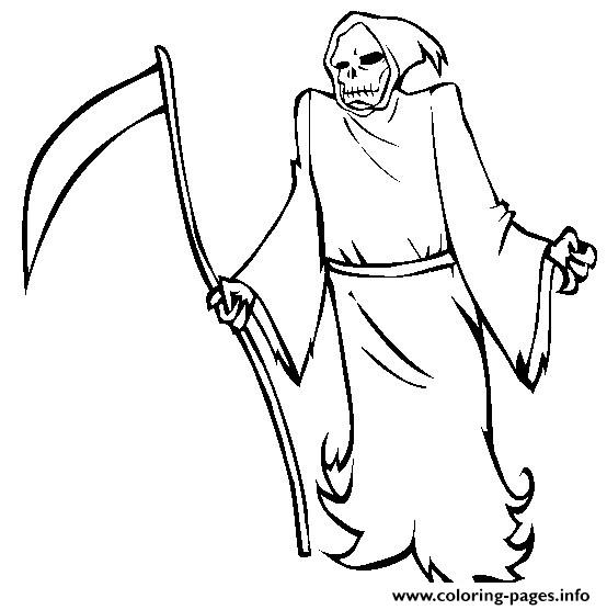 554x556 Grim Reaper Coloring Pages Halloween Grim Reaper S Free73fe