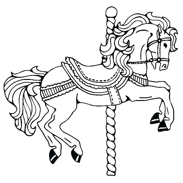 Horse Coloring Pages To Print Horse Pages To Color Carousel Horse 600x600 Horse Coloring Pages To Print Horse Pages To Color Carousel Horse