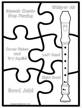 267x350 Recorder Coloring Page By Floating Down The River Tpt