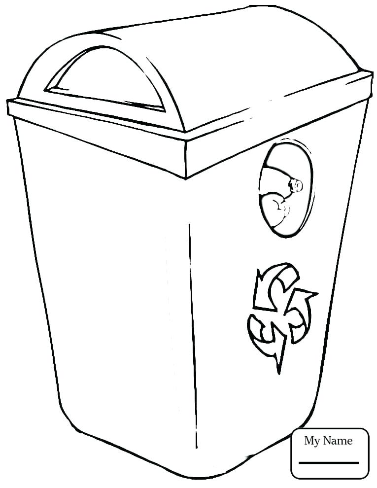 765x990 Paper Coloring Pages Coloring Pages For Kids Paper Recycling Bin