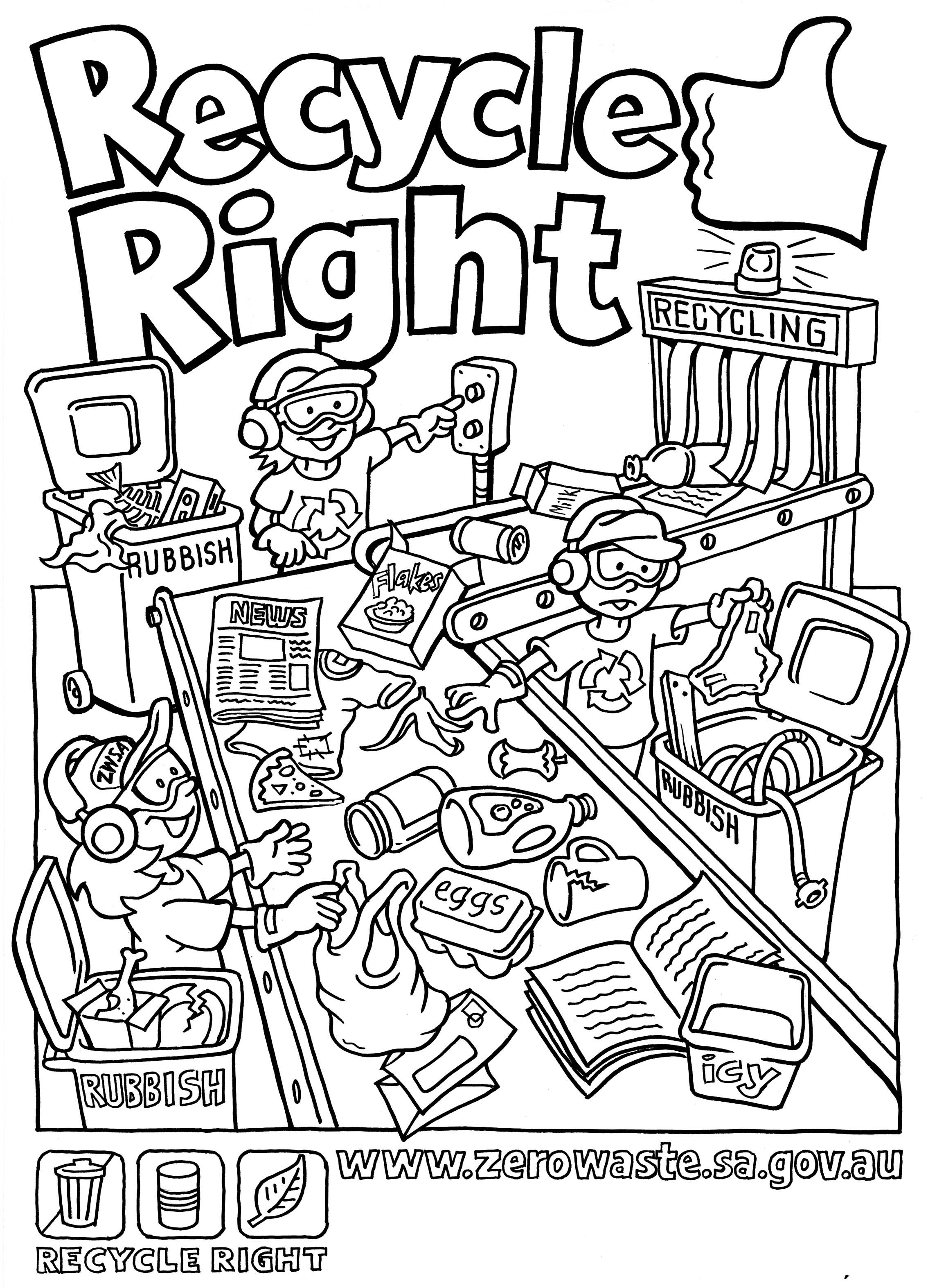 2268x3145 Recycling Coloring Pages For Kids