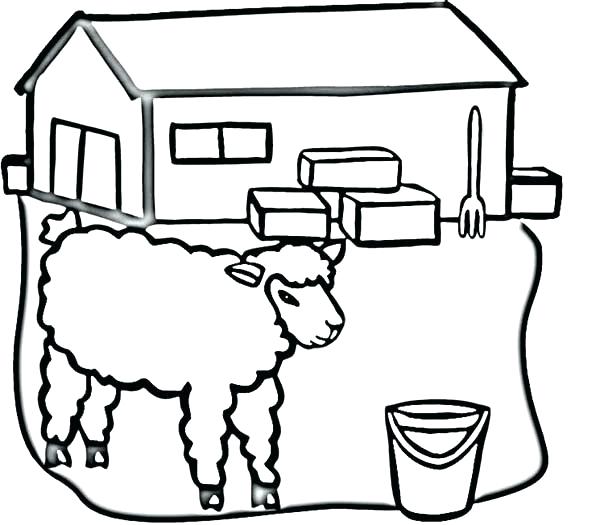 Red Barn Coloring Page Professional 600x525 Red Barn Coloring Page Professional