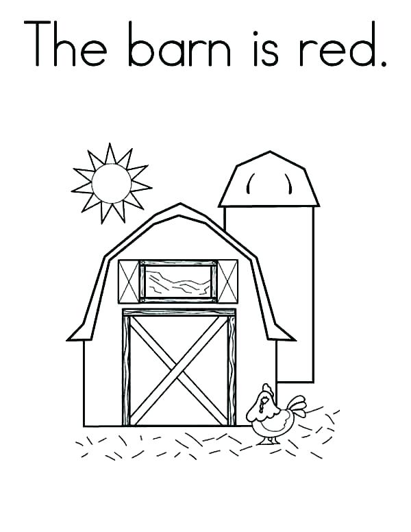 Barn Coloring Page Barnyard Coloring Pages Barn Coloring Page Red 600x776 Barn Coloring Page Barnyard Coloring Pages Barn Coloring Page Red