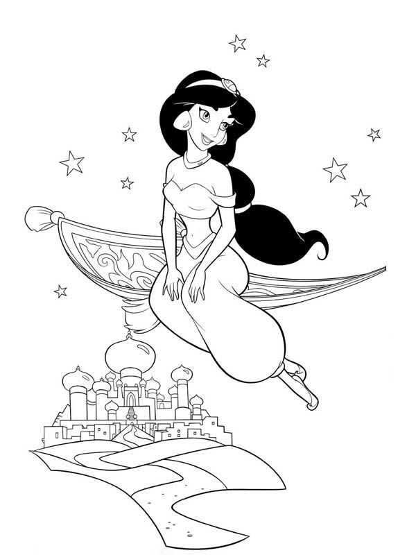 600x800 Princess Jasmine Coloring Page Silhouette Papercut Ideas
