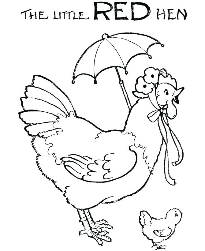 670x820 Red Coloring Pages Red Coloring Pages The Little Red Hen Coloring